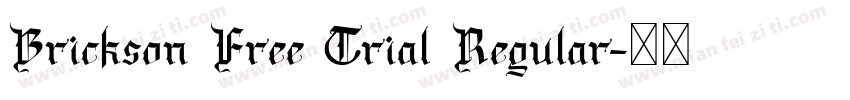 Brickson Free Trial Regular字体转换